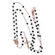Classic rosary AMEN in 925 sterling silver rosè with crystals s4