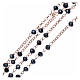 Classic rosary AMEN in 925 sterling silver rosè with crystals s3