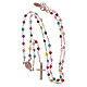 Classic AMEN rosary in 925 sterling silver rosè with agate beads s4