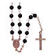 Classic AMEN rosary in 925 sterling silver rosè with 3 mm agate beads s1
