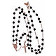Classic AMEN rosary in 925 sterling silver rosè with 3 mm agate beads s4
