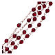 Rosenkranz AMEN rosa Silber 925 rote Achat Perlen 3mm s3