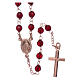 Classic rosary AMEN rosè in 925 sterling silver and 3 mm agate beads s1