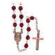Classic rosary AMEN rosè in 925 sterling silver and 3 mm agate beads s2
