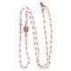 Rosary choker AMEN with strass pearls in 925 sterling silver coloured in gold s3
