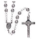 AMEN classic rosary in 925 sterling silver finished in rhodium and 4 mm spheres s1
