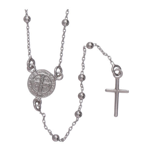Classic rosary AMEN in 925 sterling silver Saint Benedict 2