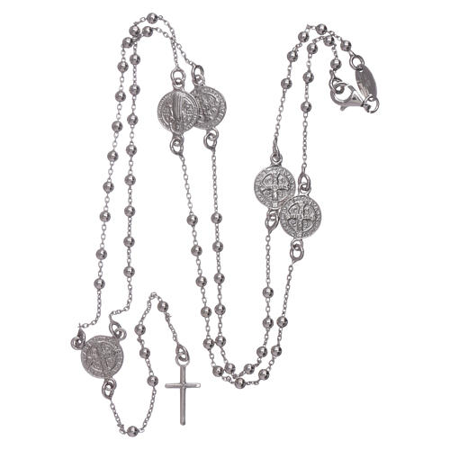Classic rosary AMEN in 925 sterling silver Saint Benedict 4