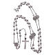 Classic rosary Saint Benedict in 925 sterling silver with 3 mm hematite spheres AMEN s4