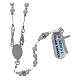 Rosary Our Lady of Fatima's centenary in 925 sterling silver and white jade s2