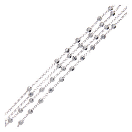 Rosary in 925 sterling silver with 2 mm grains 3