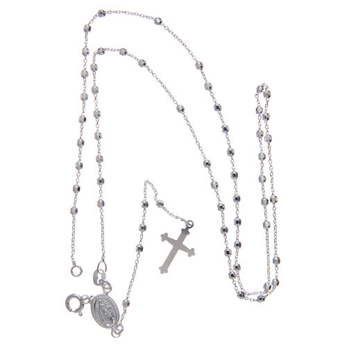 Rosary in 925 sterling silver with 2 mm grains 4