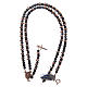 Rosary in 925 sterling silver with cube hematite washers and rosè multifaceted beads sized 6x3 mm s4