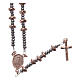 Rosary in 925 sterling silver with rosè multifaceted hematite washers s1