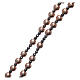 Rosario argento 925 cavetto palline lisce ematite rosé 6 mm e sfacc 3 mm s3