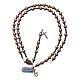 Rosario argento 925 cavetto palline lisce ematite rosé 6 mm e sfacc 3 mm s4
