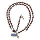 Rosary in 925 sterling silver with smooth pearl beads rosè 6 mm and 3 mm multifaceted beads s4