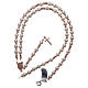 Rosary in 925 sterling silver with pearl beads and rosè multifaceted hematite washers s4