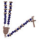 Rosary in 925 sterling silver with blue crystal and cipollino marble beads and rosè hematite washers s2
