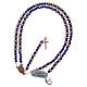 Rosary in 925 sterling silver with blue crystal and cipollino marble beads and rosè hematite washers s4