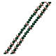 Chapelet argent 925 câble grains cristal vert anneaux hématite rosée à facettes s3