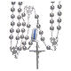 Mexican wedding rosary in 925 sterling silver with shiny beads and spear cross s2