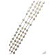 Wedding lasso rosary in sterling silver with mother of pearl beads, 8 mm s3