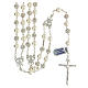 Mexican wedding rosary in 925 sterling silver with pearls and strassballs 8 mm s1