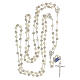 Mexican wedding rosary in 925 sterling silver with pearls and strassballs 8 mm s5