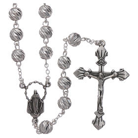 Rosary in 925 silver, beads 6 mm