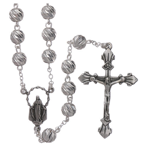 Rosary in 925 silver, beads 6 mm 1