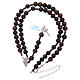 Rosary in ebony with silver cross 8 mm s1