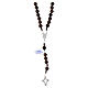 Chapelet en ébène avec croix en argent 8 mm s3