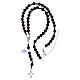 Chapelet en ébène avec croix en argent 8 mm s6