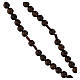 Rosary in ebony with silver cross 8 mm s5