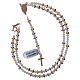Rosary in silver finished in rosè and crystal s4