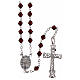 Rosary in silver with red strass beads 5mm s2