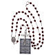 Rosary in silver with red strass beads 5mm s5