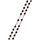Silver rosary red strass beads 5 mm s3