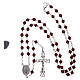 Silver rosary red strass beads 5 mm s4