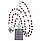 Silver rosary red strass beads 5 mm s5