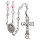 Rosary in silver with iridescent strass beads s1