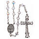 Rosary in silver with iridescent strass beads s2