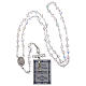 Rosary in silver with iridescent strass beads s4
