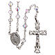 Silver rosary with iridescent crystals s1