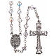 Silver rosary with iridescent crystals s2