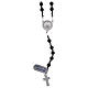 Rosary in 925 silver and lava rock with white zircons, grain 6 mm s1