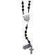 Rosary in 925 silver and lava rock with white zircons, grain 6 mm s2