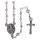 Rosary in 800 silver with transparent crystals s1