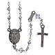 Rosary in 800 silver with transparent crystals s2